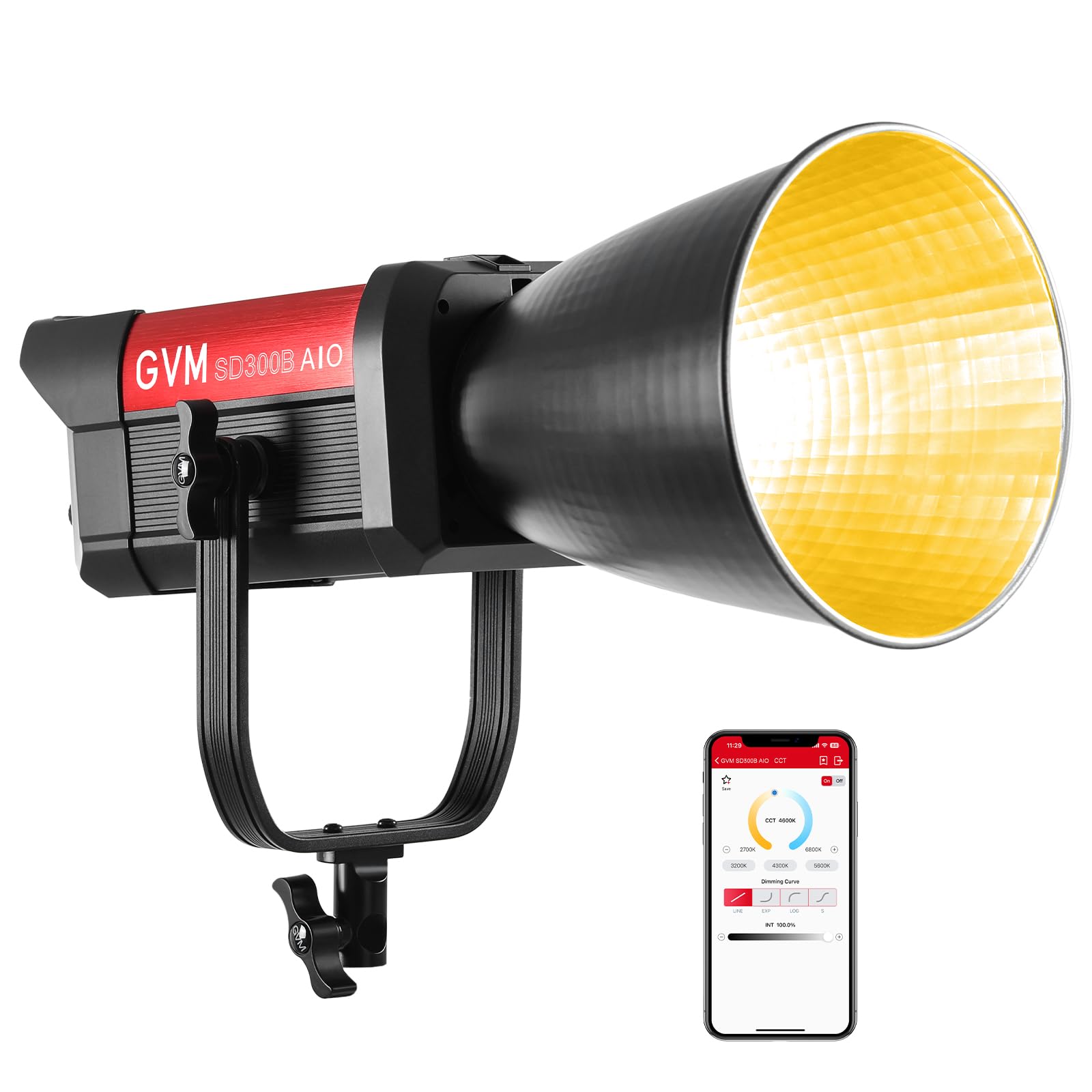Amazon.com : GVM 300W LED Video Light, 221950lux/1m, AIO SD300B